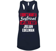 Load image into Gallery viewer, Julian Edelman Boyfriend New England Football Fan T Shirt - image_9d0a157a-7626-4d9e-859c-1119fc9404ff
