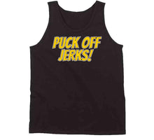 Load image into Gallery viewer, Puck Off Jerks Beat The Jerks Boston Hockey Fan T Shirt - image_9d81cc54-b234-44c2-bd69-b4e654df5642