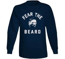 Load image into Gallery viewer, Julian Edelman Fear The Beard New England Football Fan T Shirt - image_9e2cbf49-1acc-41c6-9c4c-8a7e422b338c