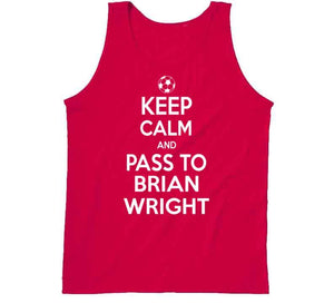 Brian Wright Keep Calm Pass To New England Soccer T Shirt - image_a04f58b7-410b-417e-89e2-093e89ee1c25