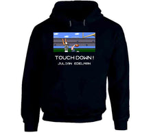 Load image into Gallery viewer, Julian Edelman Tecmo Bowl Touchdown New England Football Fan T Shirt - image_a097db03-1a1d-4daa-9c72-102370fe43ad