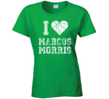 Load image into Gallery viewer, Marcus Morris I Heart Boston Basketball Fan T Shirt - image_a0cf477a-9331-4f24-ae77-3ef85ddee21a