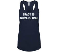 Load image into Gallery viewer, Brady Is Numero Uno Arnold Pumping Iron Parody Football T Shirt - image_a1331075-f525-4a1e-a31b-d9e0770e6aa9