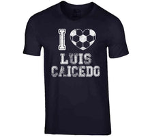 Load image into Gallery viewer, Luis Caicedo I Heart New England Soccer T Shirt - image_a180b4af-8b48-46e3-91d5-50811d6420d9