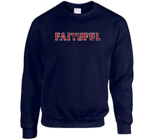 Load image into Gallery viewer, Boston Faithful Baseball Fan Distressed Navy T Shirt - image_a1baf6cc-975a-47c7-89ba-2c0ab3ec13bb