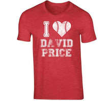 Load image into Gallery viewer, David Price I Heart Boston Baseball Fan T Shirt - image_a360b747-e890-43e4-9032-bacedcbf52f2