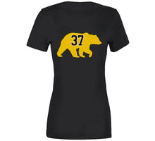 Load image into Gallery viewer, Patrice Bergeron Bear Silhouette 37 Boston Hockey Fan T Shirt - image_a42b4e71-e2d3-4ad5-bf9f-aec113acee3c