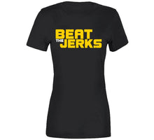 Load image into Gallery viewer, Beat the Jerks Boston Hockey Fan T Shirt - image_a4411620-9956-4e39-9014-ebc231522641