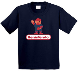 Andrew Benintendi Benintendo RBI Baseball Parody Boston Baseball T Shirt - image_a4e66511-16da-4788-b9a3-7bacdbef2aab