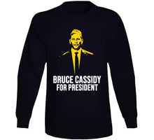 Load image into Gallery viewer, Bruce Cassidy For President Boston Hockey Fan T Shirt - image_a4f8acfd-ee75-48b1-89ea-25bfc88115ec