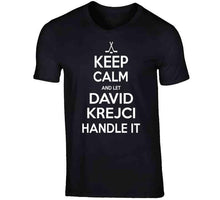 Load image into Gallery viewer, David Krejci Keep Calm Boston Hockey Fan T Shirt - image_a79e70e6-6e70-4844-9e9d-513015c8bcd0