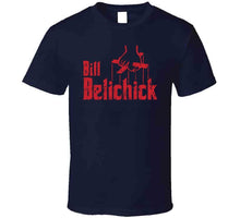 Load image into Gallery viewer, Bill Belichick The GodFather New England Coach Football Fan T Shirt - image_a7d137f8-c23f-4a44-8b98-915113515bd8