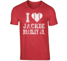 Load image into Gallery viewer, Jackie Bradley Jr I Heart Boston Baseball Fan T Shirt - image_aa23ded7-582e-4313-bded-ecae36edde37