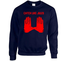 Load image into Gallery viewer, Julian Edelman Catch Like Jules New England Football Fan T Shirt - image_abf4d7cc-a507-4b00-9446-48e30338008d