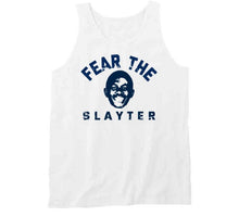 Load image into Gallery viewer, Fear The Slayter Matthew Slayter England Football Fan Distressed T Shirt - image_af9f13f8-62d4-4821-bc27-1ad0d4fc9ff9