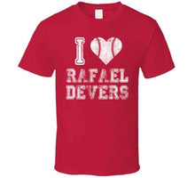 Load image into Gallery viewer, Rafael Devers I Heart Boston Baseball Fan T Shirt - image_b0c00bd9-dbd6-416f-b87d-36cac71074f2