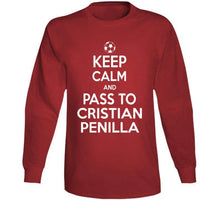 Load image into Gallery viewer, Cristian Penilla Keep Calm Pass To New England Soccer T Shirt - image_b1d71c00-68cf-4752-b2a8-8f9d3903ed54