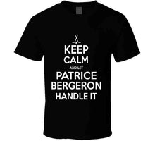 Load image into Gallery viewer, Patrice Bergeron Keep Calm Boston Hockey Fan T Shirt - image_b251f498-f7b1-406c-b9ab-237813fe2a6b