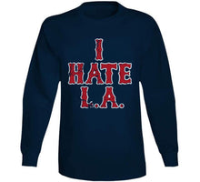 Load image into Gallery viewer, I Hate LA Boston Baseball Fan Distressed T Shirt - image_b3bed694-596c-4438-8153-3030fc61859e