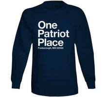 Load image into Gallery viewer, One Patriot Place New England Football Fan T Shirt - image_bff007b0-6d29-4ebb-a14d-386938a077e2