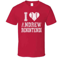 Load image into Gallery viewer, Andrew Benintendi I Heart Boston Baseball Fan T Shirt - image_c1eac0c0-6a12-44f8-8f81-1697dcc53f03