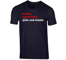 Load image into Gallery viewer, Boston Sports Town Plain and Simple New England Football Fan T Shirt - image_c325f3e7-96a7-4d31-aecf-b6236438614b