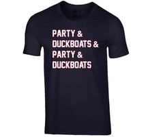 Load image into Gallery viewer, Party And Duck Boats New England Football Fan T Shirt - image_c548a001-b16d-4a31-871a-cb65c2bb1df2