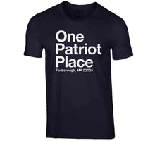 Load image into Gallery viewer, One Patriot Place New England Football Fan T Shirt - image_c55978af-c0f4-4c07-85e4-9ccee946c4c5