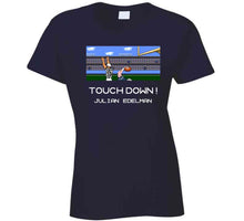 Load image into Gallery viewer, Julian Edelman Tecmo Bowl Touchdown New England Football Fan T Shirt - image_ca08a265-01f7-4b56-8922-dd50fe63a27b