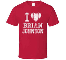 Load image into Gallery viewer, Brian Johnson I Heart Boston Baseball Fan T Shirt - image_d0553833-8b3f-403e-abdd-834ed3d64a54