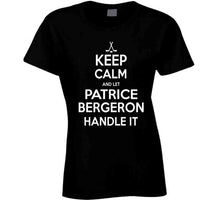 Load image into Gallery viewer, Patrice Bergeron Keep Calm Boston Hockey Fan T Shirt - image_d17b236f-5c35-4a0d-9348-836e08d5f218
