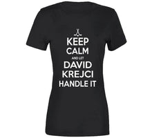 Load image into Gallery viewer, David Krejci Keep Calm Boston Hockey Fan T Shirt - image_d3137816-a36d-4c6c-8dcf-04effad38f37