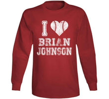 Load image into Gallery viewer, Brian Johnson I Heart Boston Baseball Fan T Shirt - image_d49e5652-3ad3-4b4e-95ec-dd6c9ee4f4b6