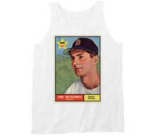 Load image into Gallery viewer, Carl Yastrzemski Rookie Card Boston Baseball Fan V2 T Shirt - image_d79e2641-63b0-4b80-b1fe-baf8ec759729