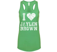 Load image into Gallery viewer, Jaylen Brown I Heart Boston Basketball Fan T Shirt - image_de8c58dc-6f24-4ede-90ce-ef2910c6cfbf