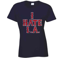 Load image into Gallery viewer, I Hate LA Boston Baseball Fan Distressed T Shirt - image_df45ef07-6f90-4025-9ed9-c0a1a22ed402