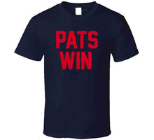 Load image into Gallery viewer, Pats Win New England Football Fan T Shirt - image_e13cb4ae-239d-493a-94dc-cb40cc542a6c