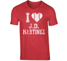 Load image into Gallery viewer, JD Martinez I Heart Boston Baseball Fan T Shirt - image_e599566f-084c-4beb-a090-f8a624890e8a