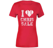 Load image into Gallery viewer, Chris Sale I Heart Boston Baseball Fan T Shirt - image_e5cb4bd8-2143-4d2c-9057-7a408a895920