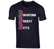 Load image into Gallery viewer, Killer Bs Benintendi Betts Bradley Boston Baseball Fan T Shirt - image_ef7f5e16-e41f-4a06-ae5c-55baf8e7a474