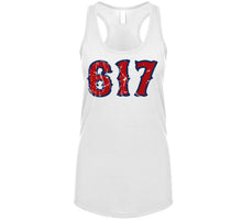 Load image into Gallery viewer, Boston Champs 617 Area Code Boston Baseball Fan Distressed T Shirt - image_f5794f41-4f3b-4881-8bf5-23e57bedeead