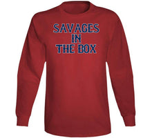 Load image into Gallery viewer, Savages In The Box Boston Baseball Fan V2 T Shirt - image_f649218f-f679-49c1-8fe6-0f9c483adf59