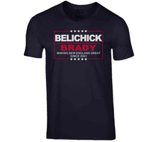 Load image into Gallery viewer, Bill Belichick and Tom Brady Making New England Great Since 2001 Football Fan T Shirt - image_f6fbc228-8d11-4940-a1ab-7c7938246a3e