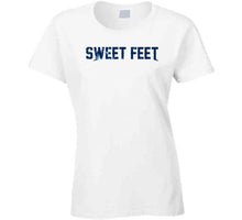 Load image into Gallery viewer, James Sweet Feet White New England Football Fan Distressed T Shirt - image_f75b5063-625c-4d82-bb27-e54370bd6829