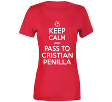 Load image into Gallery viewer, Cristian Penilla Keep Calm Pass To New England Soccer T Shirt - image_f7e71301-bf9b-41d5-826e-66b90323539a