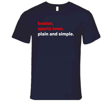 Load image into Gallery viewer, Boston Sports Town Plain and Simple New England Football Fan T Shirt - image_f8d73fd9-4292-4ee7-ab36-b43e2f62b7f6