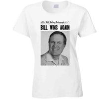 Load image into Gallery viewer, New England  Bill Wins Again Biff Back To The Future Parody Football  T Shirt - image_fe211fcd-f98b-4cdd-af2b-114e352d8df0